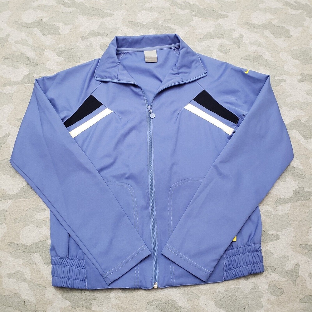 Vintage Nike Jacket Women's Large Blue Windbreaker Full Zip